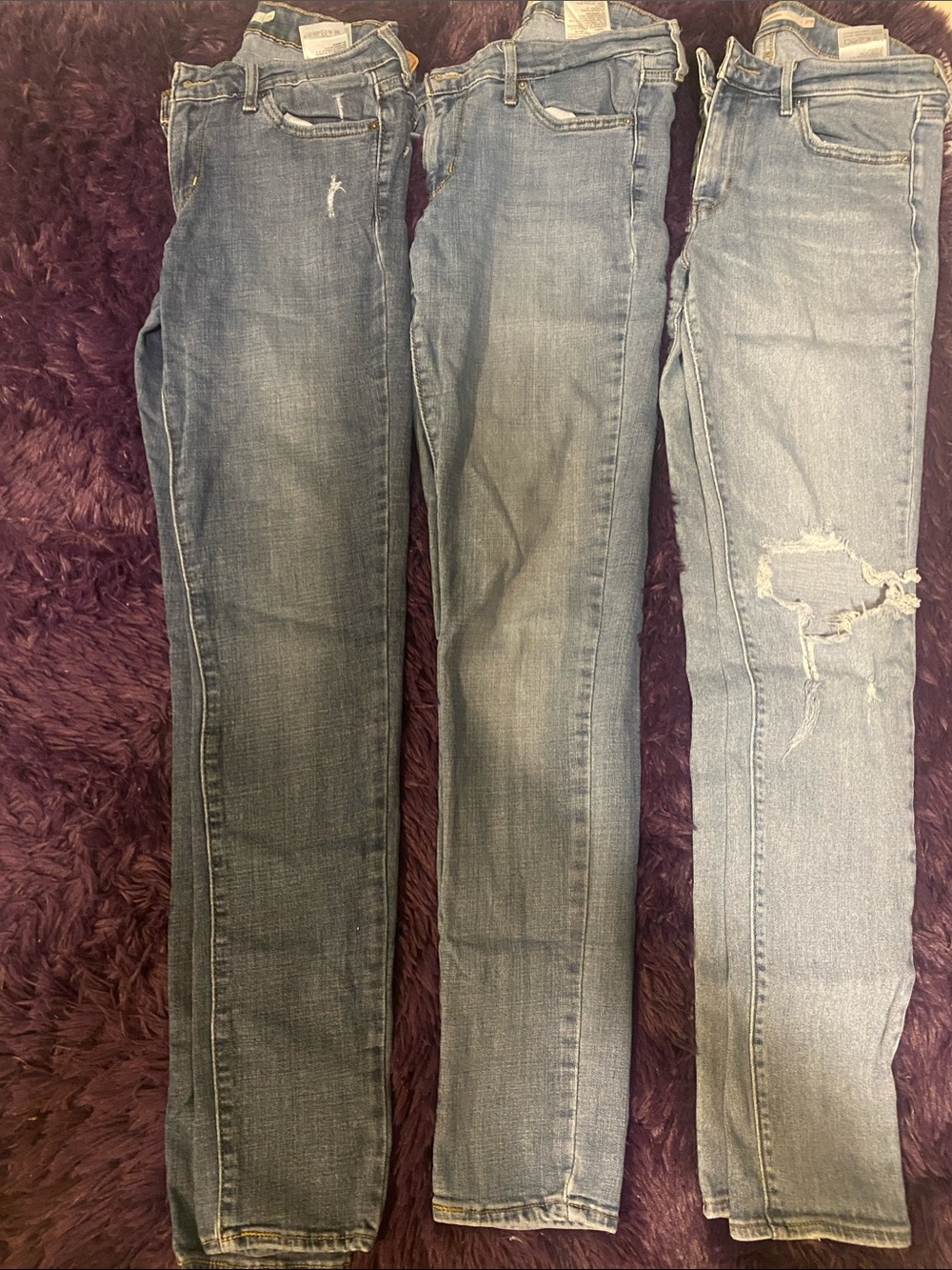 Levi's Women's Skinny Jeans in Dark, Medium and Light Blue Washes